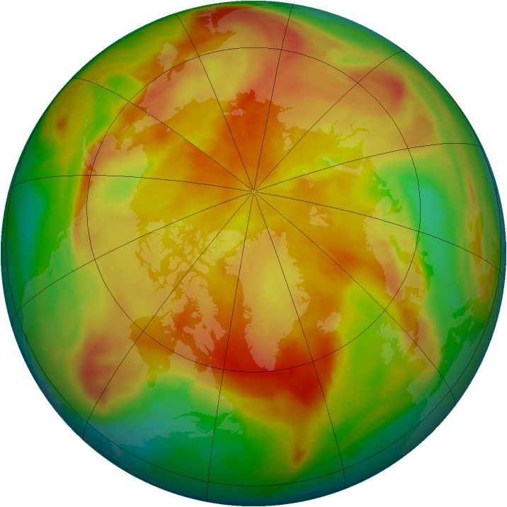 Arctic ozone map for 19 April 2013